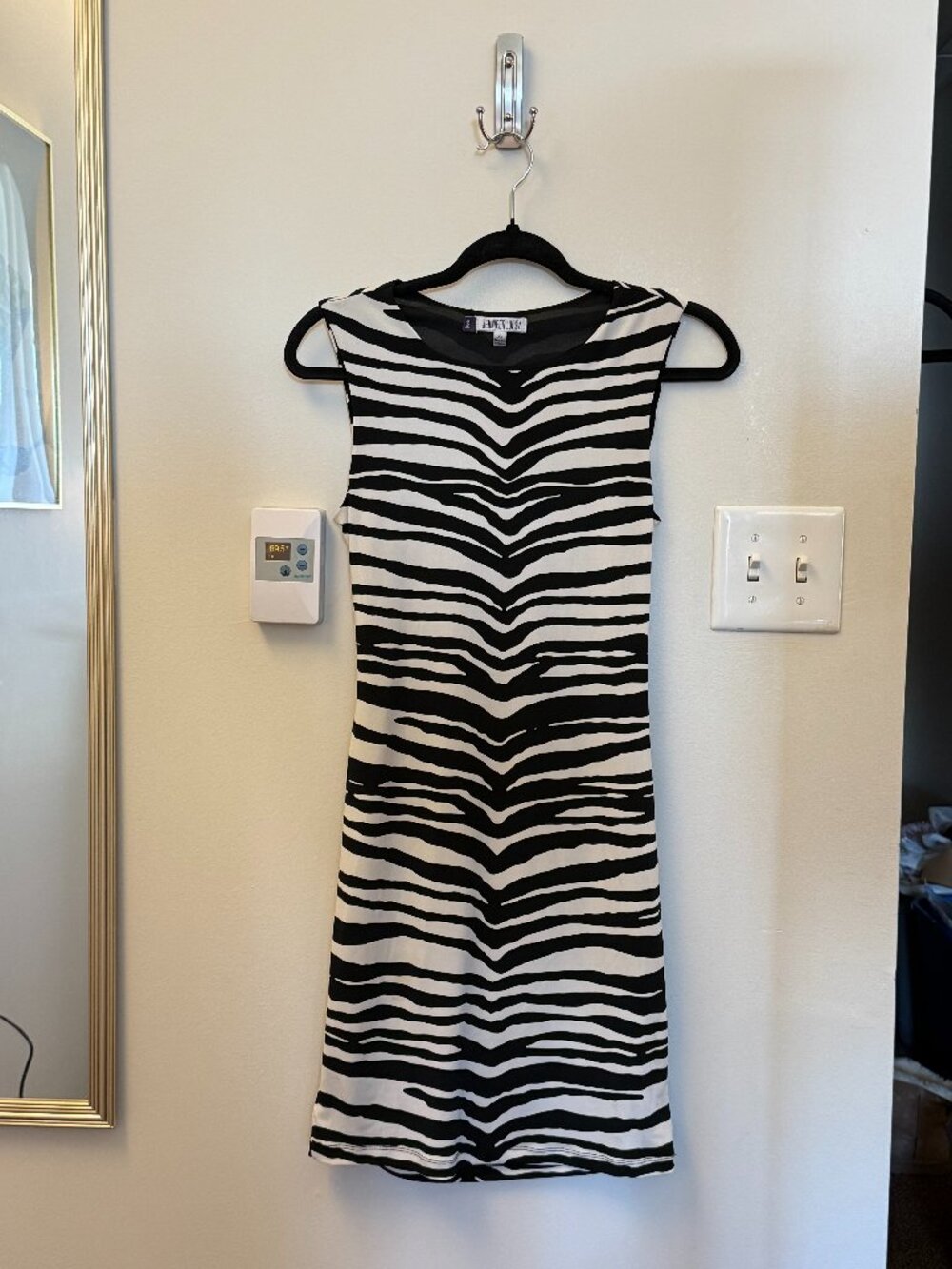 zebra print mini dress